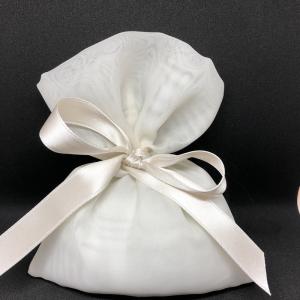 Sacchetto portaconfetti georgette avorio